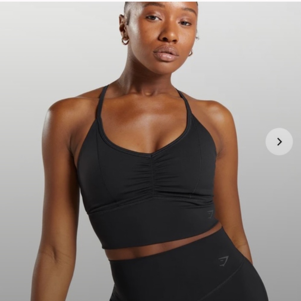 GymShark Elevate Longline Sports Bra in Black